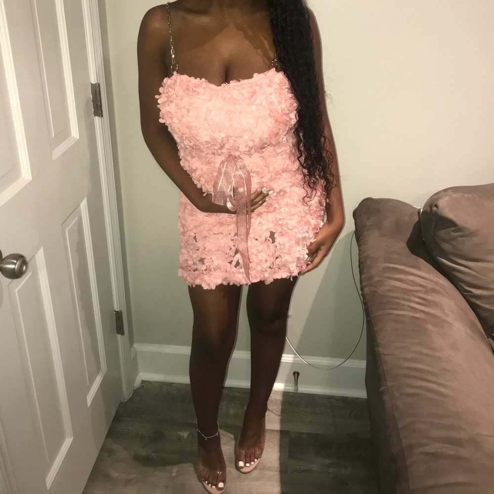 Pink fashion nova dress size m only worn once